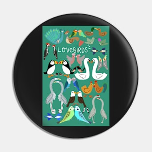 Lovebirds Pin