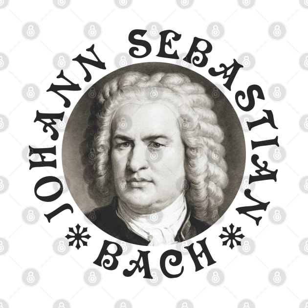 Johann Sebastian Bach - Black by Chokullov Art Studio