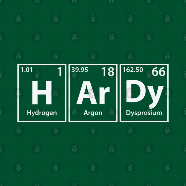 Hardy (H-Ar-Dy) Periodic Elements Spelling by cerebrands