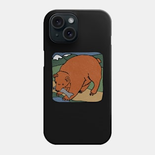 Grizzly Bears Go Hunting Phone Case