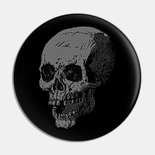 Halftone Skull Pin