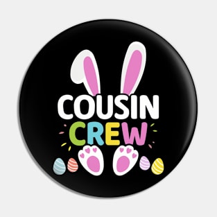 Easter cousin crew with bunny and eggs for family Pin