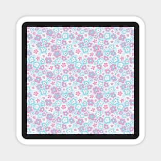 BLUE BARBIE FLORALS Magnet