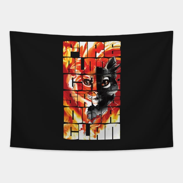 Fire can save our clan, warriors, cat Tapestry by laverdeden