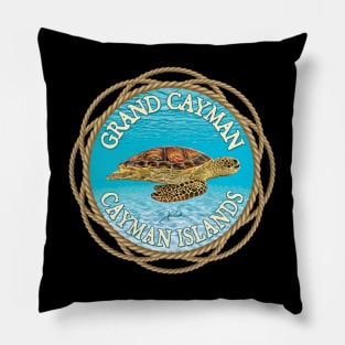 Grand Cayman, Cayman Islands, Gliding Sea Turtle Pillow