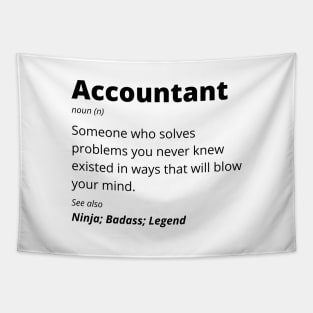 Accountant - Ninja, Badass, Legend Tapestry