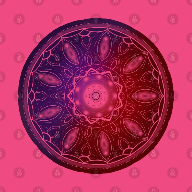 Red & Purple Mandala by Danispolez_illustrations