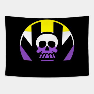 Nonbinary Pride Logo Tapestry