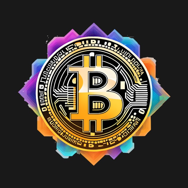 Bitcoin colorful by Creativeoptimize