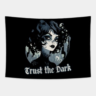 Funny Gothic Macabre Spooky Occult Creepy Halloween Tapestry