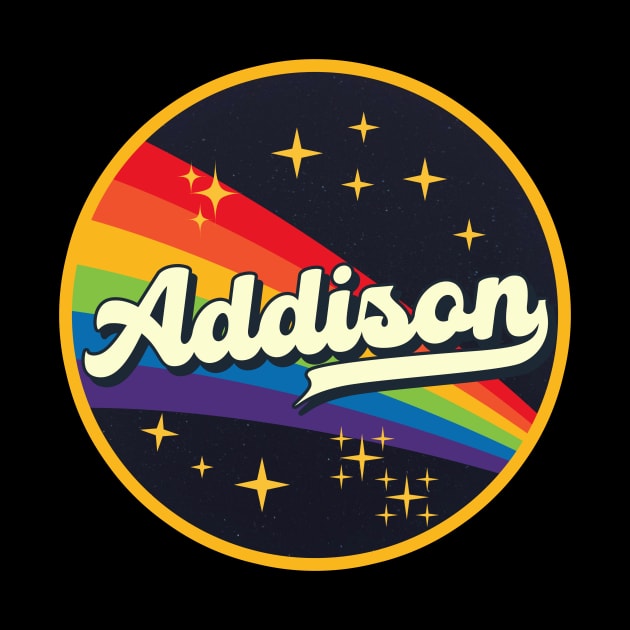 Addison // Rainbow In Space Vintage Style by LMW Art