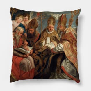 The Four Fathers of the Latin Church by Jacob Jordaens Pillow