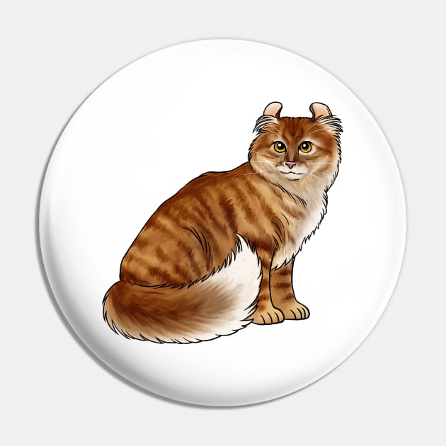 Cat- American Curl - Orange Tabby Pin by Jen's Dogs Custom Gifts and Designs