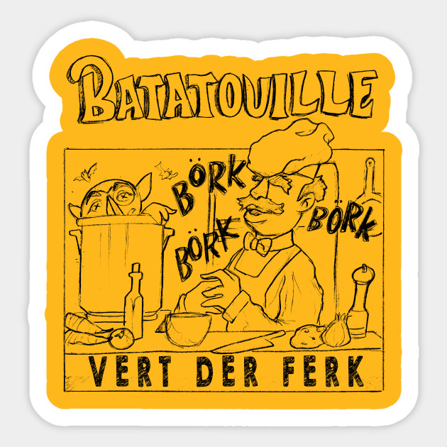 BATATOULILLE BLACK - Vert Der Ferk - Sticker