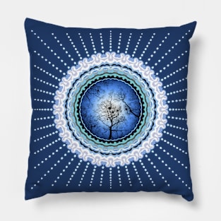 Tree in mandala Pillow