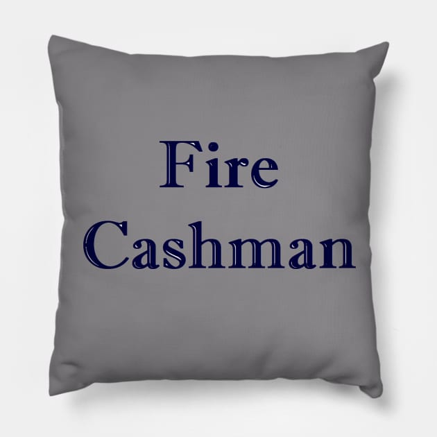 Fire Cashman Design Pillow by Bleeding Yankee Blue