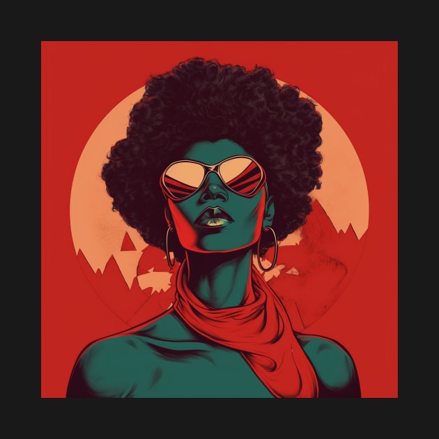 African Queen, Afro Superhero, Female Warrior, Black History by dukito