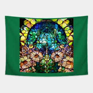 Stained Glass Lotus Flower Tapestry