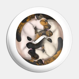 Yin-Yang Cats: Tortie Point Pin