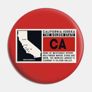 California CA Pin