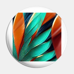 Colorful Parrot Feathers Pin