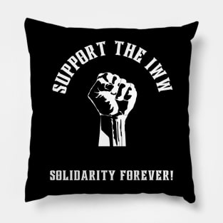 Support the IWW - dark background Pillow