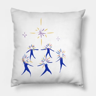 little creatures dancing in a circle Pillow