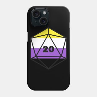 D20 - Nonbinary Pride Dice Phone Case