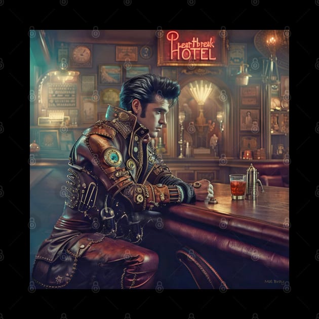 Elvis Heartbreak Hotel Steampunk by IconsPopArt