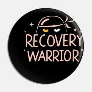 Minimal Addiction Recovery Warrior Pin