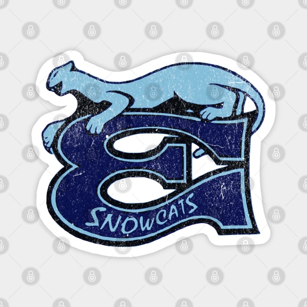 Retro Hockey Eugene Snowcats Hockey Team 90s Magnet by Yesteeyear