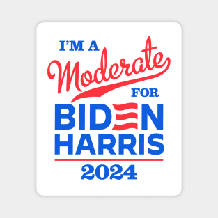 I'm a Moderate For Biden 2024 Magnet