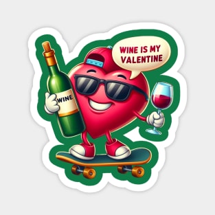 Wine Is My Valentine Magnet