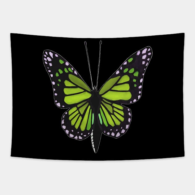Butterfly 02m, transparent background Tapestry by kensor