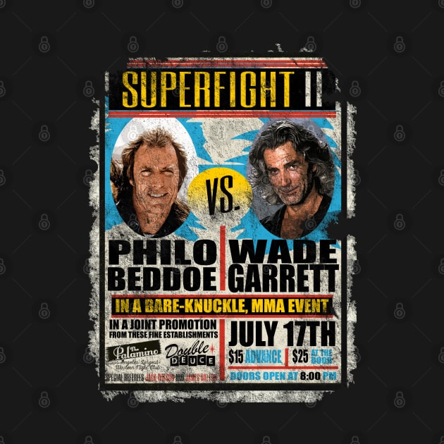 Wade Garrett from Road House vs. Clint Eastwood's Philo Beddoe from Every Which Way but Loose - distressed by hauntedjack