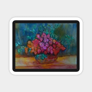 Afternoon with roses Magnet