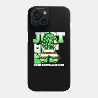 Just Beat It Celiac Disease Awareness American Flag Phone Case