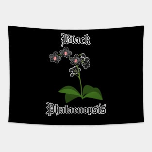 Black Phalaenopsis – Gothic orchid flowers Tapestry