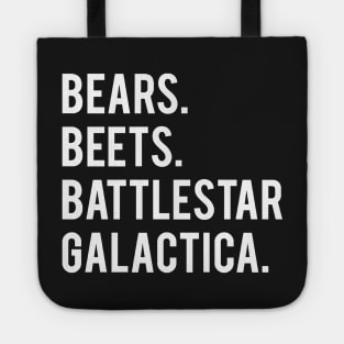 Bears Beets Battlestar Galactica Tote
