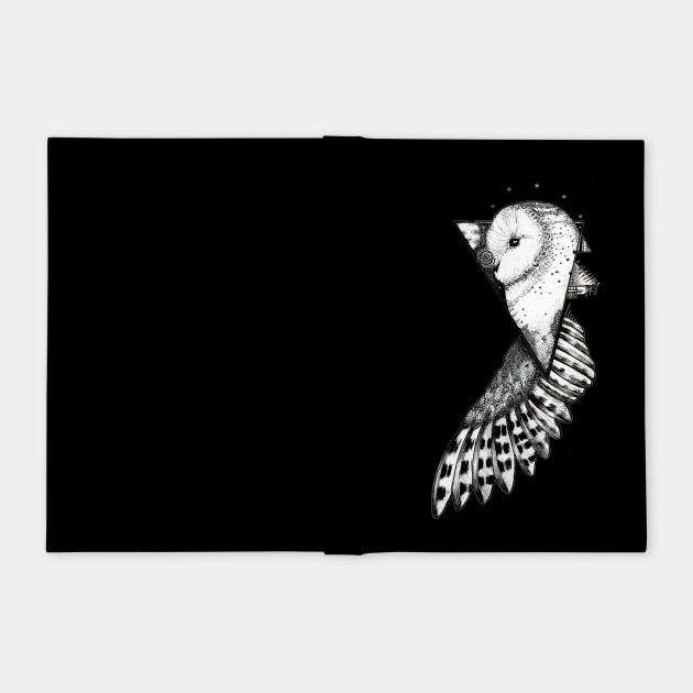 Owl Geometric Tattoo Design Illustration Artwork Lines Owl Notebook Teepublic