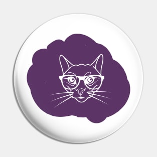 The cat in spectacles Pin