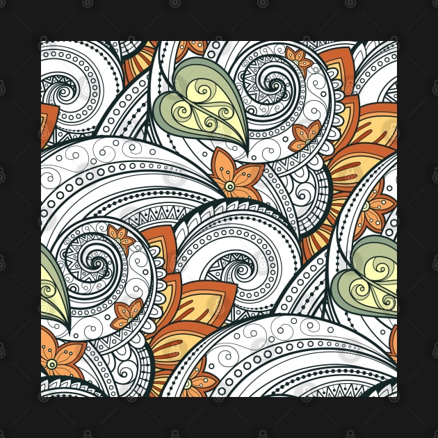 Paisley Print with Vintage Floral Motifs by lissantee