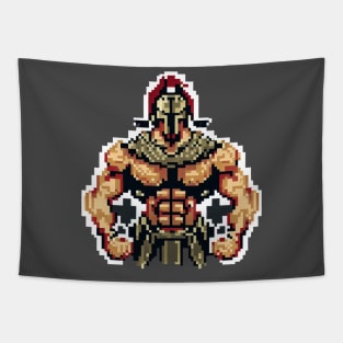 spartan strong pixel art Tapestry