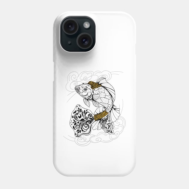 Fish Wears Crown Phone Case by Athikan