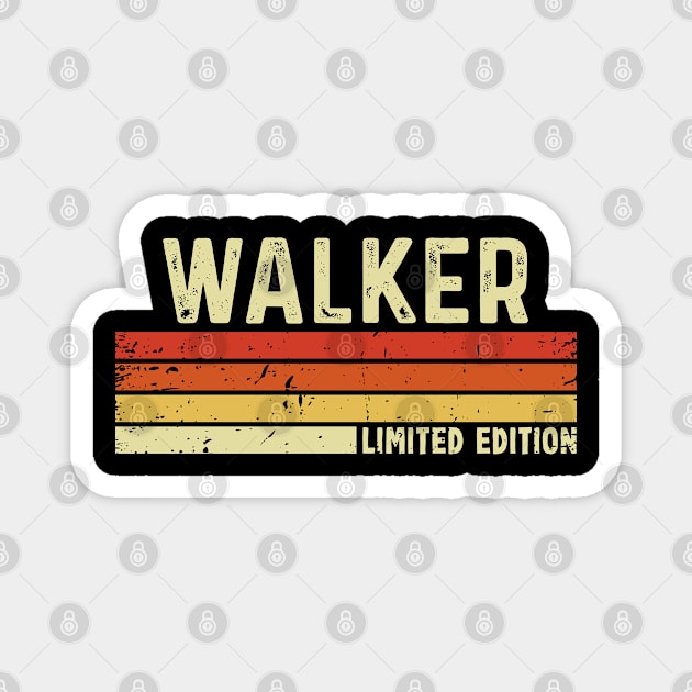 Walker First Name Vintage Retro Gift For Walker Magnet by CoolDesignsDz