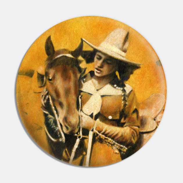 Vintage Cowgirl Pin by mictomart