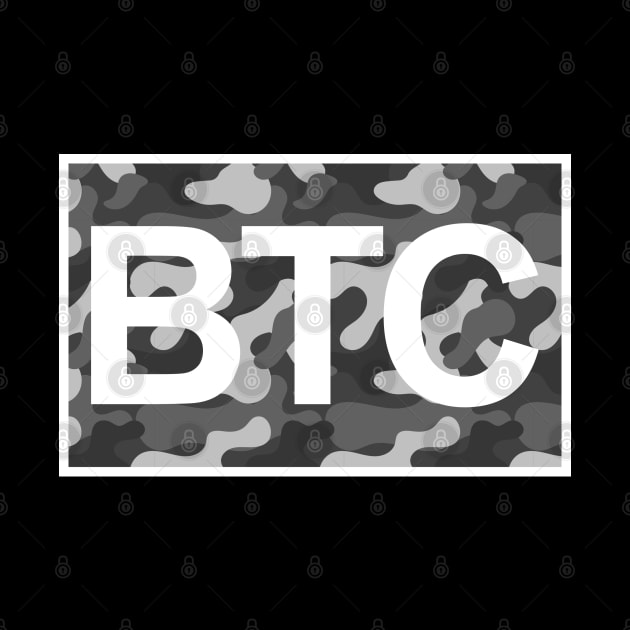 Bitcoin Black and White Camo Inside by felixbunny