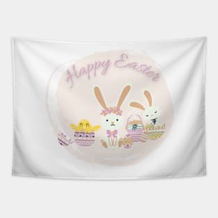 happy easter easter eggs Tapestry