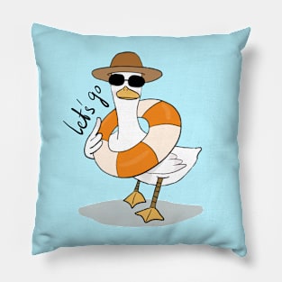 Let's go Summer Doo Doo duck Pillow