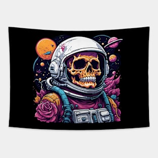 Cosmic Skull Odyssey Tapestry